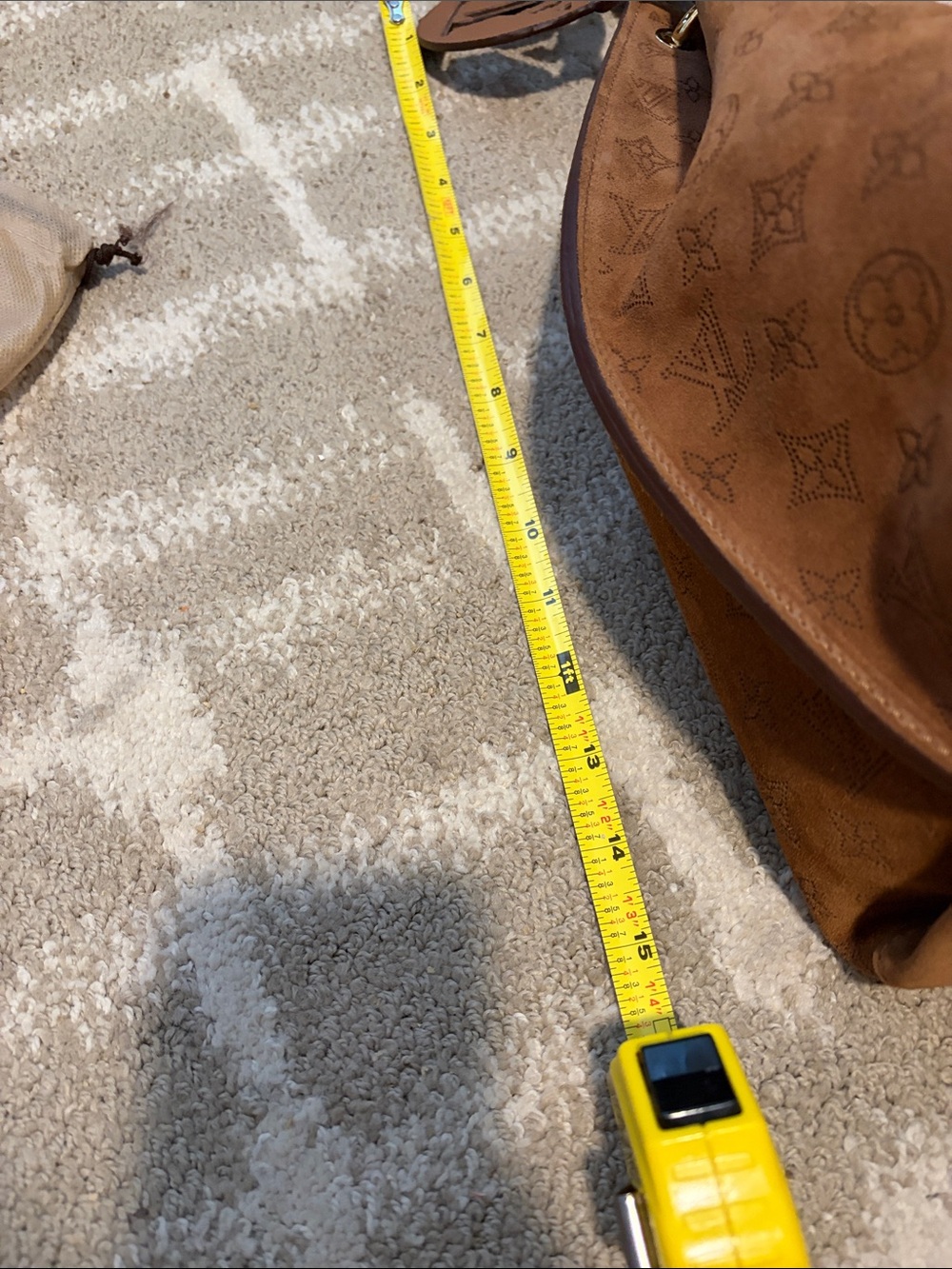 LV Caramel Color Suede Bag - Picture 14 of 15